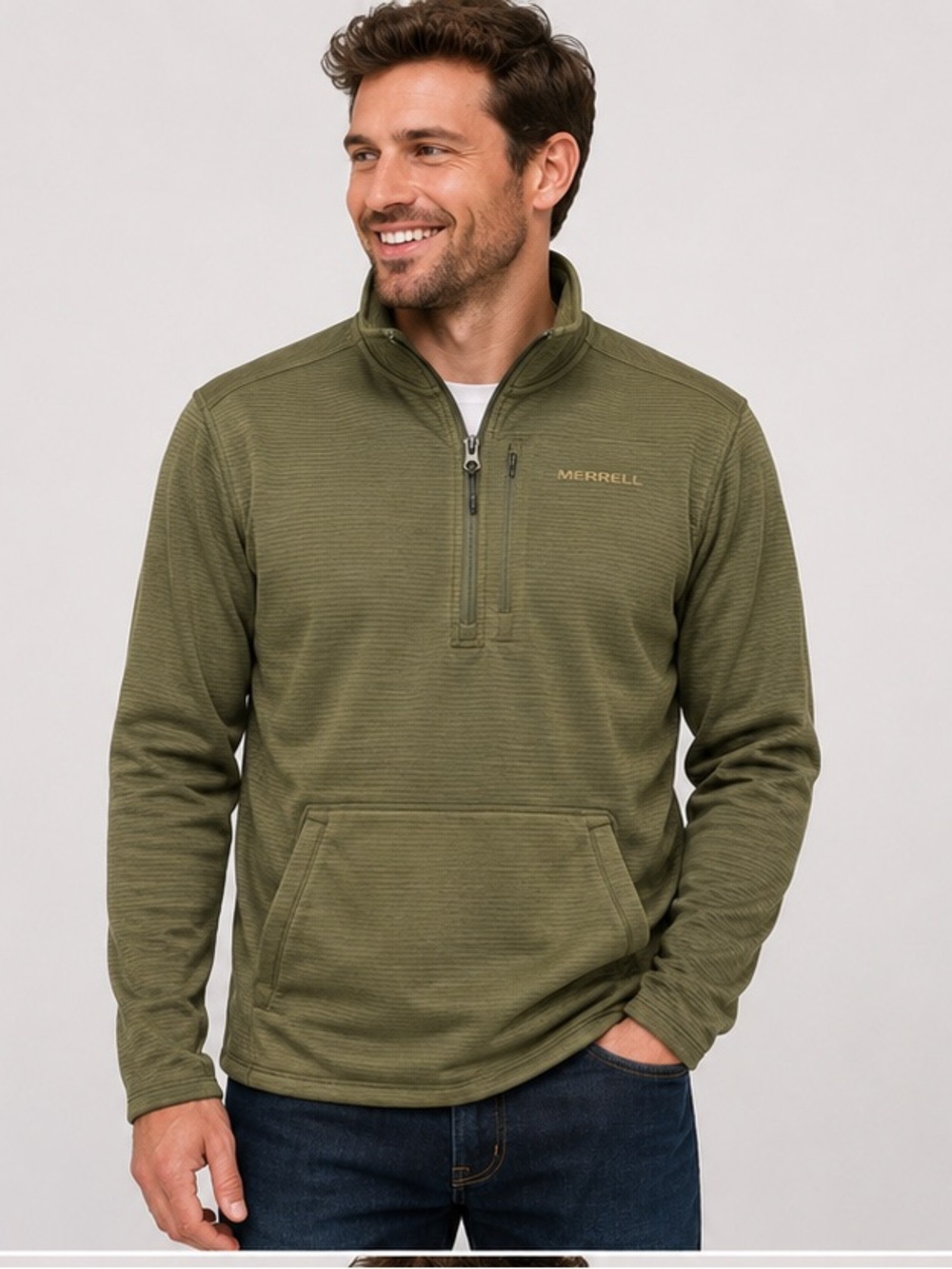 Merrell Men’s Sweatshirt sz S 1/4 Zip Pullover NWOT #J821
